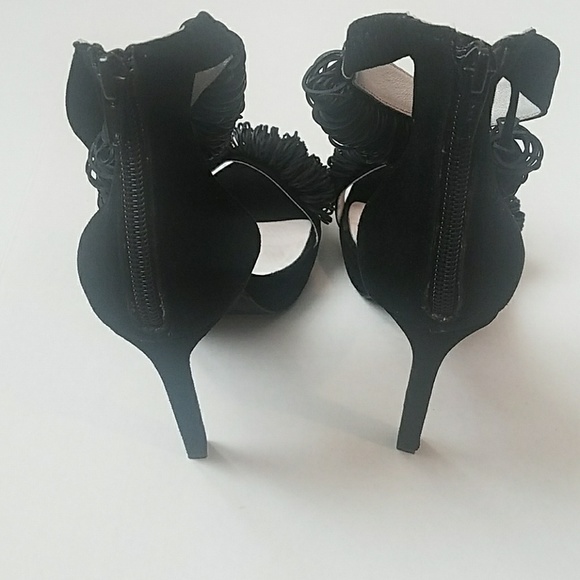 Jeffery Campbell Women's Heels Black Ankle Strap Sandals - Picture 3 of 4